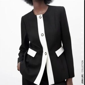 Zara Mixed Fitted Jacket